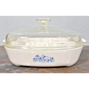 Vintage Sears Corning Ware Microwave Browning Dish MW-16 – 1.5 Qt w/ Glass Lid